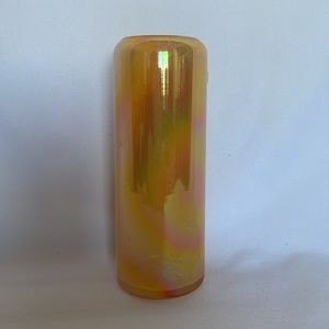 Anthropologie orange glass vase
